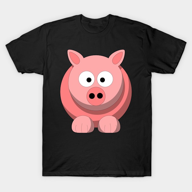 Happy Cute Pig T-Shirt by Nirvanibex